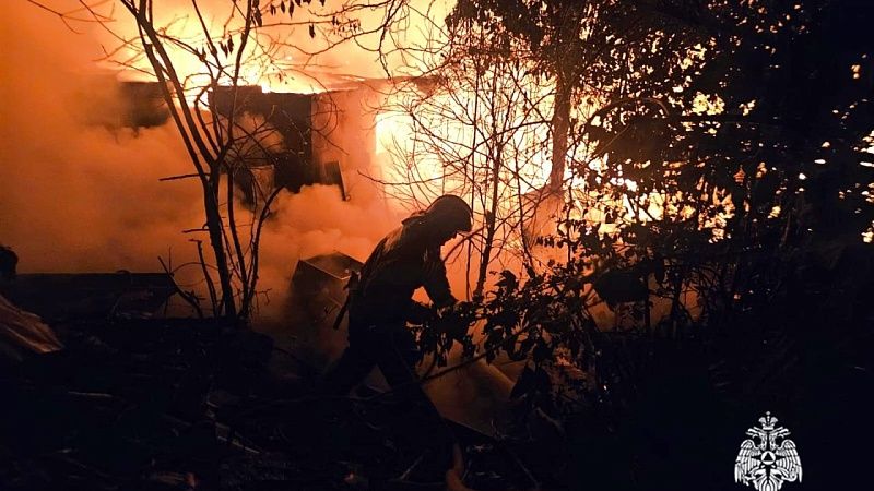 Открытое горение на 200 «квадратах» ликвидировали в Дагомысе