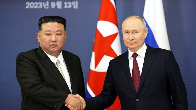 Ким Чен Ын и Владимир Путин. Фото: Владимир Смирнов, ТАСС