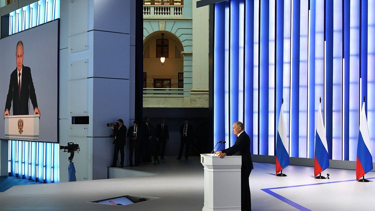 Владимир Путин. Послание Президента Федеральному Собранию. Фото: www.kremlin.ru/events/president/news