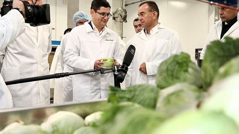 Губернатор Кубани посетил предприятия Брюховецкого района по переработке овощей