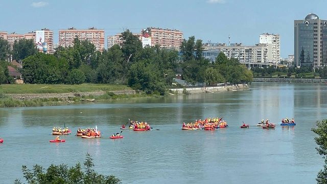 Сплав по реке Кубань, фото: телеканал «Краснодар»
