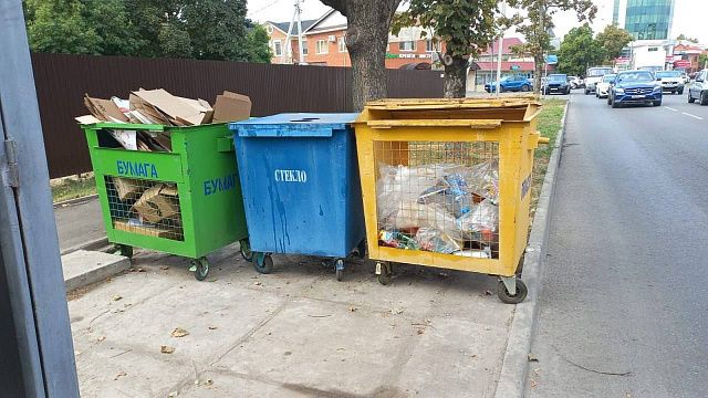 Мусороуборочная компания установила 3200 контейнеров раздельного сбора отходов в Краснодаре и крае