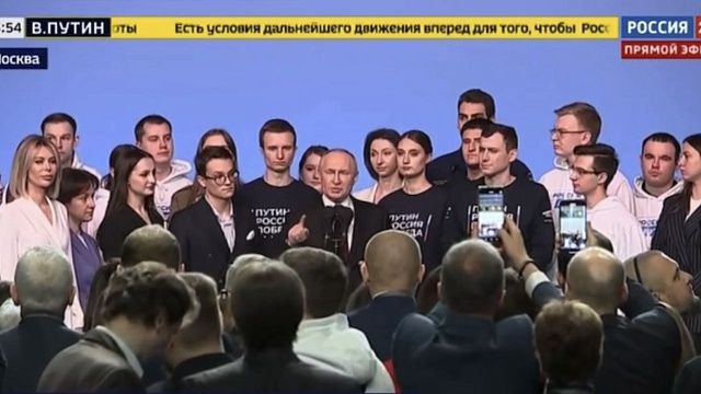Путин не ожидал такой высокой явки на выборах, но он знает ее причины Фото: скриншот из прямой трансляции на Россия 1