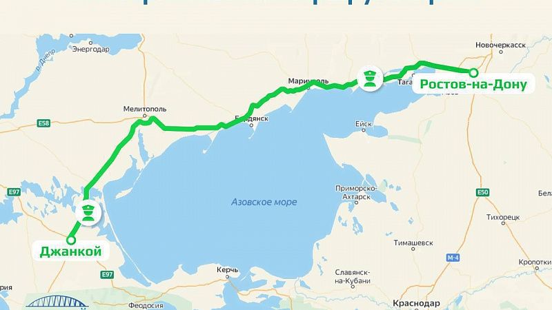 Сухопутный маршрут в Крым: карта проезда 