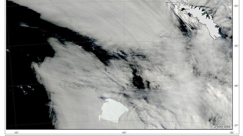 Крупнейший айсберг в мире потерял 80 квадратных километров льда