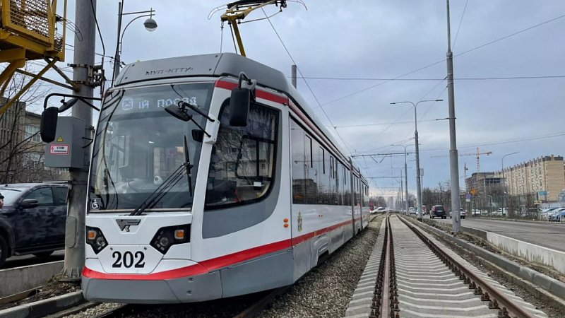 В конце марта откроется движение трамваев по новой ветке на улице Московской в Краснодаре