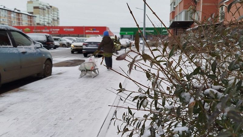 Новая рабочая неделя начнётся с небольшого снегопада в Краснодаре