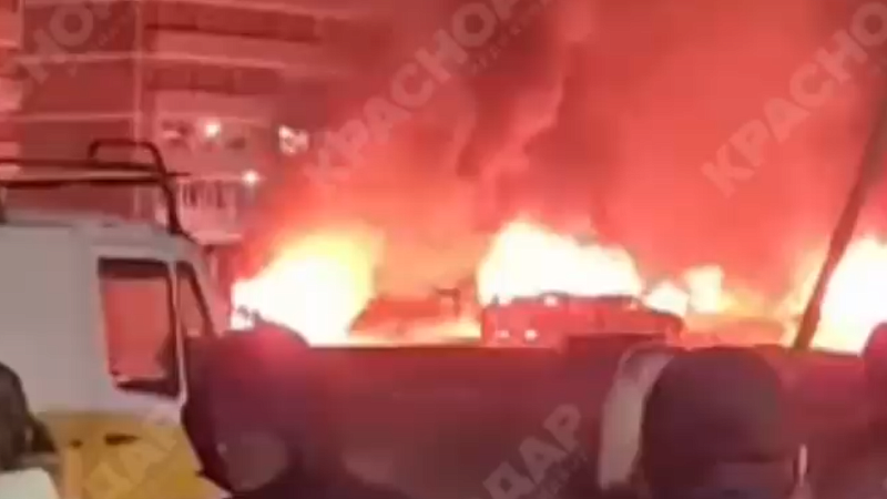 Опубликовано видео последствий падения обломков БПЛА в Адыгее