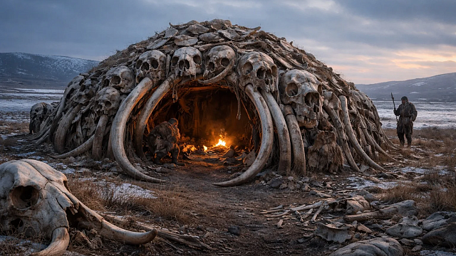 Ученые уточнили возраст жилища из костей мамонтов в Межириче 