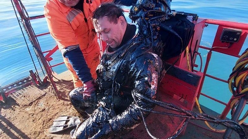 Водолазы Морспасслужбы провели более 150 часов на дне Чёрного моря