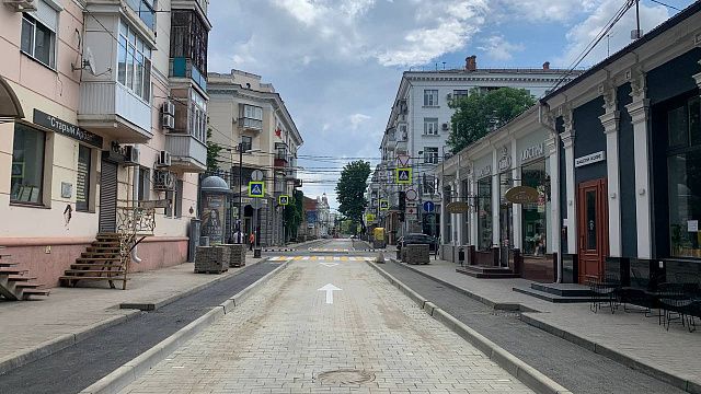 реконструированная улица Чапаева, фото: телеканал "Краснодар"