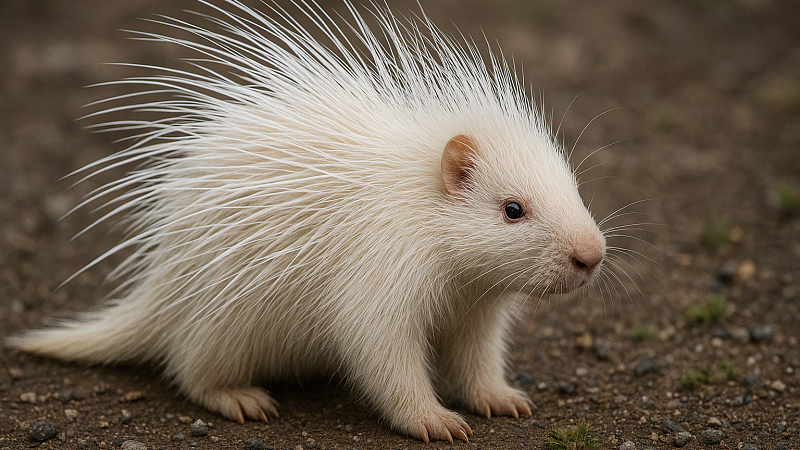 Загнанного собаками в заброшку редкого дикобраза-альбиноса спасли в Анапе