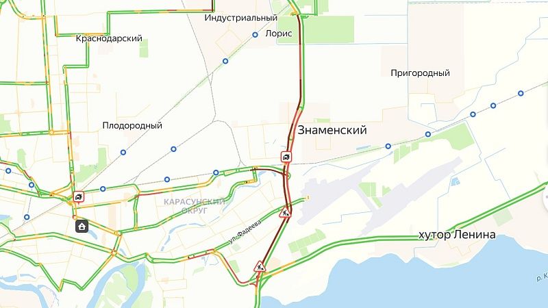 Выезды из Краснодара в сторону Адыгеи и Горячего Ключа сковали пробки