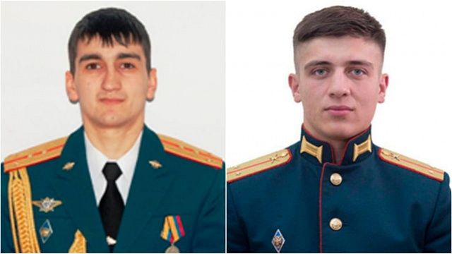 Капитан Джанболат Гамзаев и лейтенант Чермен Шавлохов, командир взвода. Фото: Министерство обороны РФ
