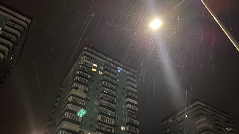 В понедельник утром в Краснодаре ожидается дождь со снегом  