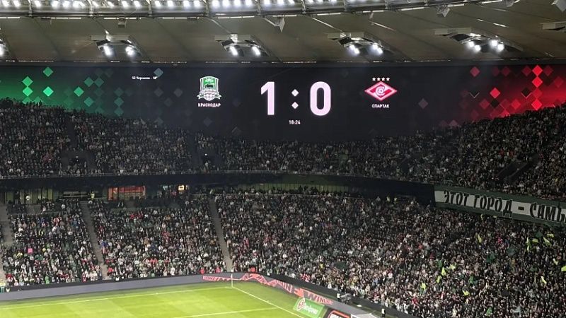 Александр Черников открыл счёт в матче «Краснодар» – «Спартак»