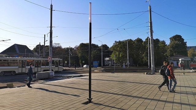Темпы благоустройства территории трамвайного узла ускорены после критики главы Краснодара  Фото: https://t.me/krasnodar_tram