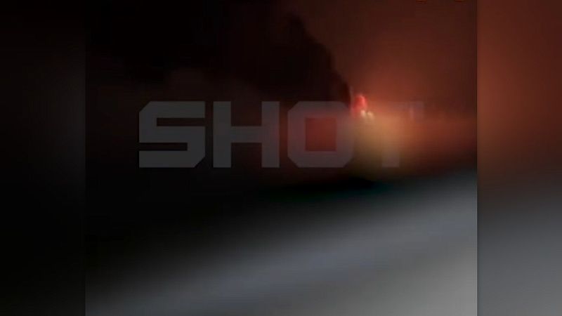 На видео попал пожар после атаки БПЛА на нефтестанции «Кавказская» на Кубани 