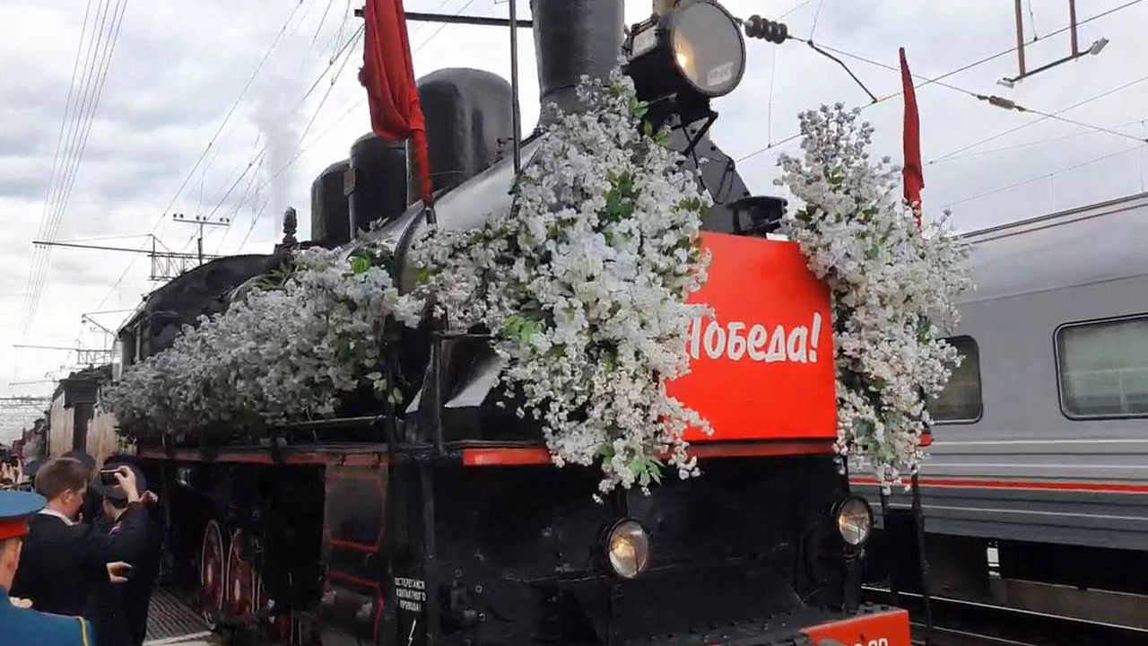 В Краснодар прибыл Ретропоезд Победа. Фото: телеканал «Краснодар»