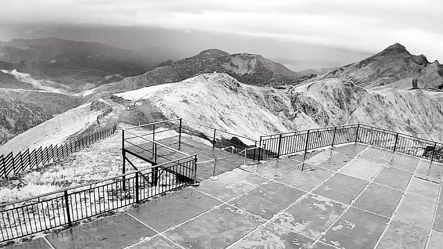 Появилось видео первого снега в горах Сочи 