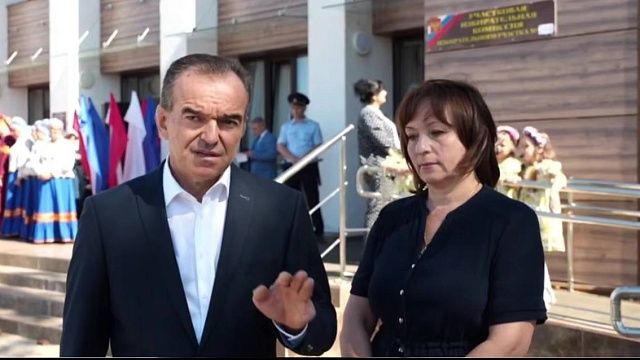 Вениамин Кондратьев проголосовал на выборах вместе с супругой в станице Динской