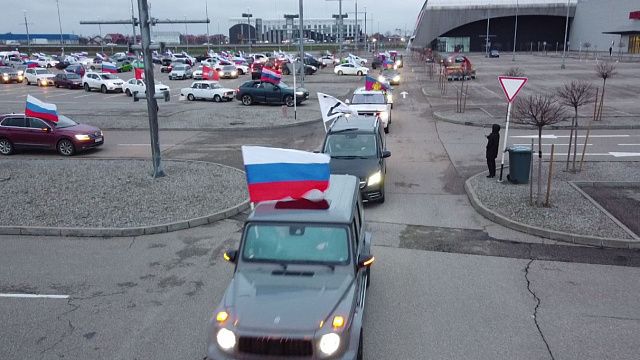 Из Краснодара в Молькино отправится автоколонна в поддержку российских военных. Фото: телеканал "Краснодар"