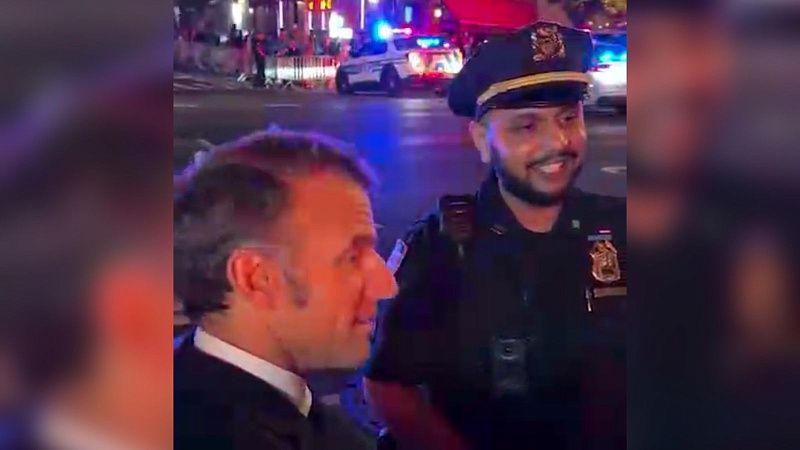 Президента Франции Макрона остановили из-за кортежа Трампа в Нью-Йорке