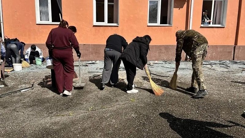 Появилось видео с последствиями атаки БПЛА ВСУ ночью 20 апреля в Туапсе