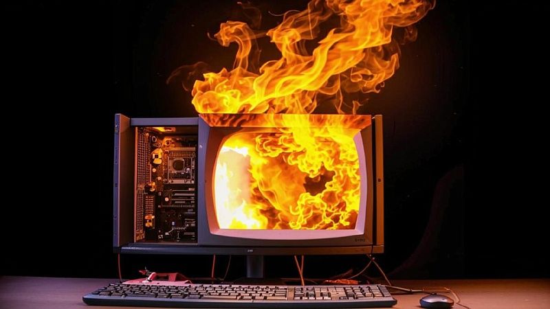 Сгорела майнинговая ферма в пожаре на улице Невкипелого в Краснодаре