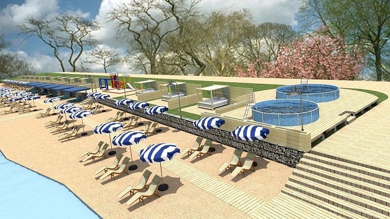 В Краснодаре представили план будущего пляжа в микрорайоне Гидростроителей 