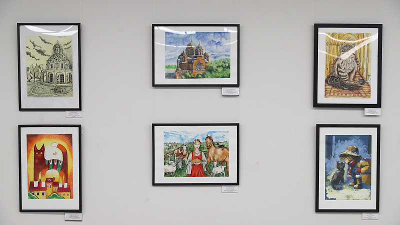 Выставка детских рисунков из городов-побратимов открылась в Краснодаре 