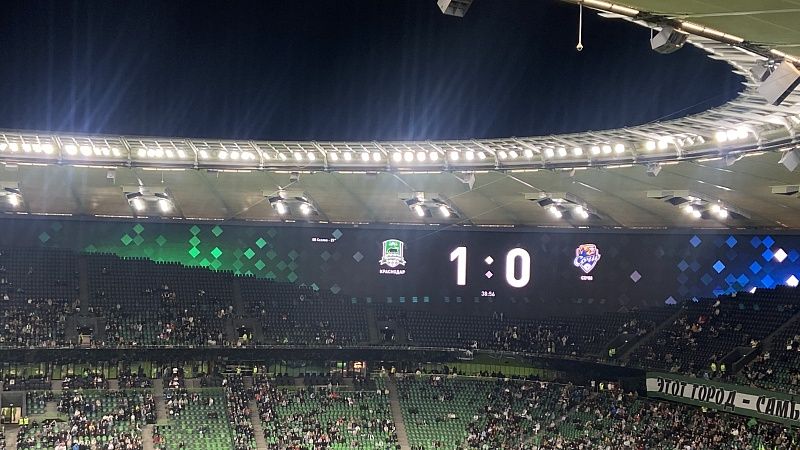 Фанат выбежал на поле во время матча «Краснодар» – «Сочи»