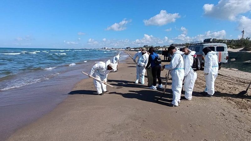 Мелкие выбросы мазута зафиксировали утром 14 мая в Анапе