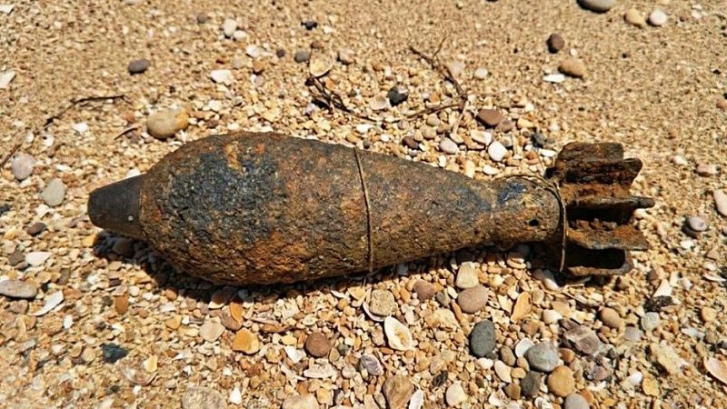 Мину времён ВОВ 82-мм нашли на побережье в Темрюкском районе