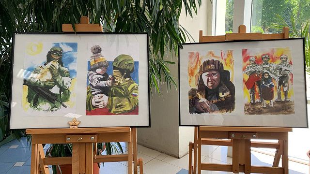 Портреты участников спецоперации, нарисованные школьницей, представят в краснодарском выставочном зале