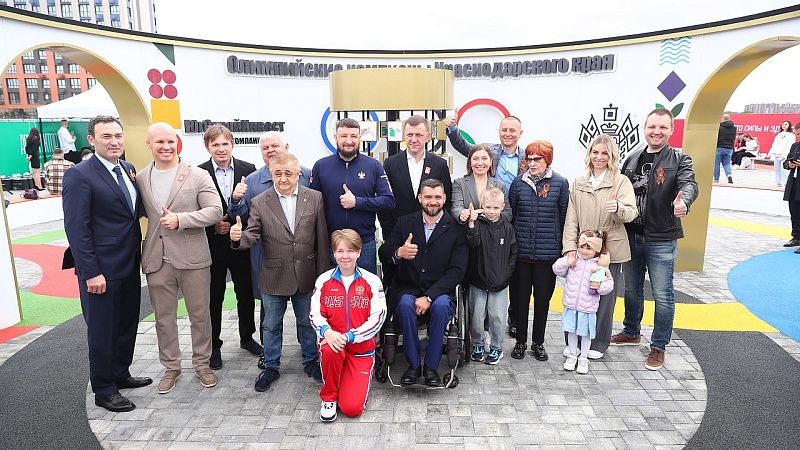 Аллею олимпийских чемпионов открыли в Краснодаре