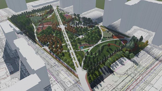 В Краснодаре не благоустроят в 2022 году сквер «Изумрудный», фото: пресс-служба администрации Краснодара 