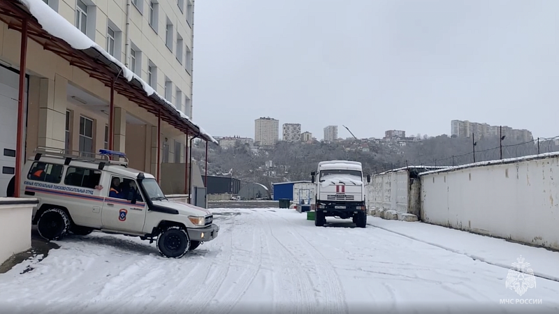 Туристы оказались в ловушке из-за лавины в горах Сочи