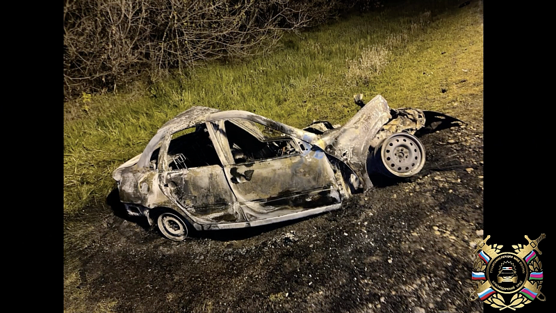 Выезд на встречку обернулся возгоранием автомобиля и гибелью водителя на Кубани