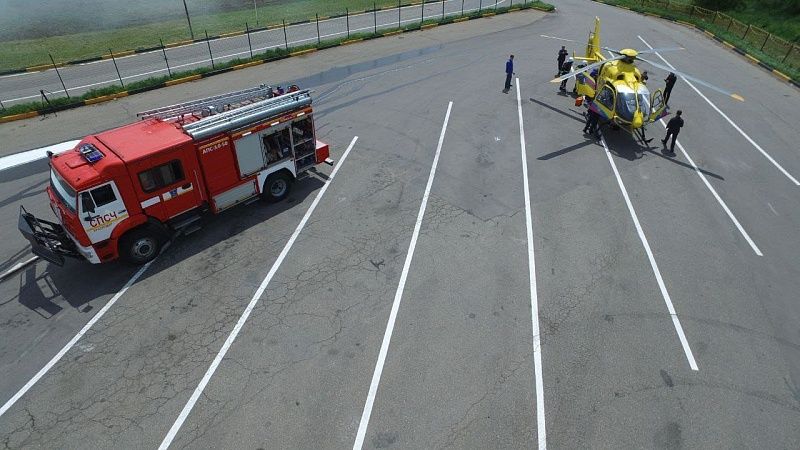 Учения по ликвидации крупных автокатастроф прошли на М-4 «Дон» на Кубани