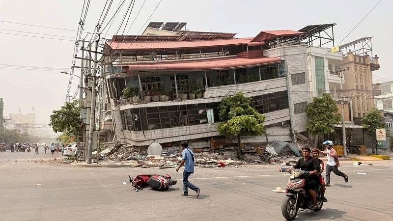 Опубликовано видео землетрясения века в Мьянме