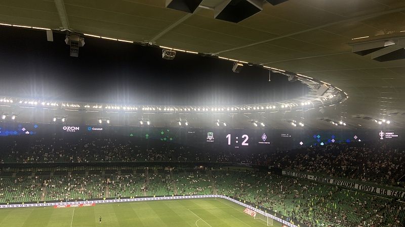 Первый тайм матча между «Краснодаром» и «Крыльями» завершился со счётом 1:2