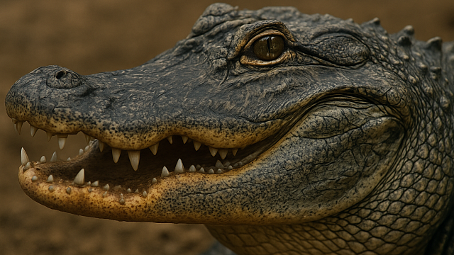 Восемь человек с трудом усмирили гулявшего по улице огромного аллигатора в США