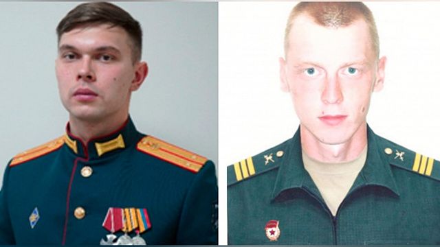 Лейтенант Александр Баранов и гвардии сержант Алексей Белокрылов. Фото: Министерство обороны РФ