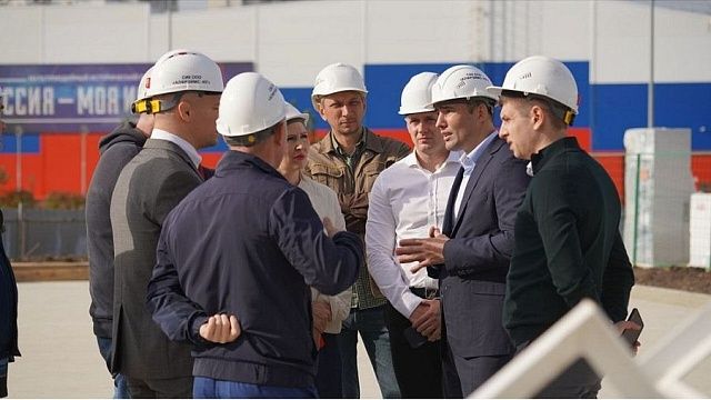 В Краснодаре продолжают строительство Дворца самбо. Фото: пресс-служба администрации Краснодарского края