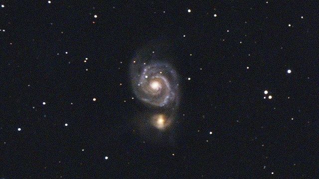 Редкое явление слияния двух галактик снял оператор медиахолдинга «Краснодар»