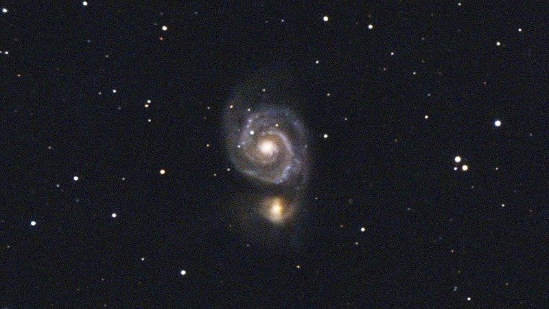 Редкое явление слияния двух галактик снял оператор медиахолдинга «Краснодар»