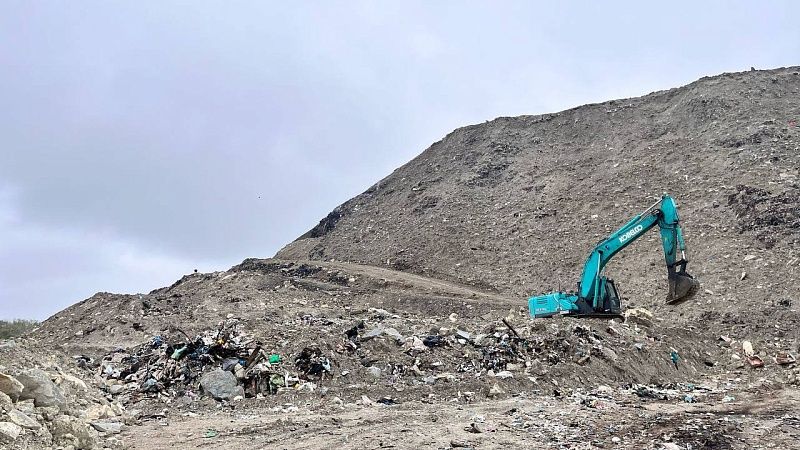 Очаги тления ещё остались на мусорном полигоне в Новороссийске