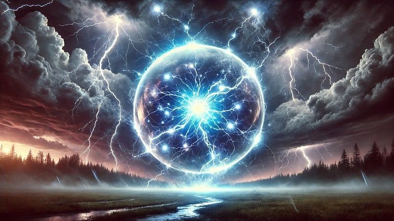 Редкая шаровая молния попала на видео в Канаде