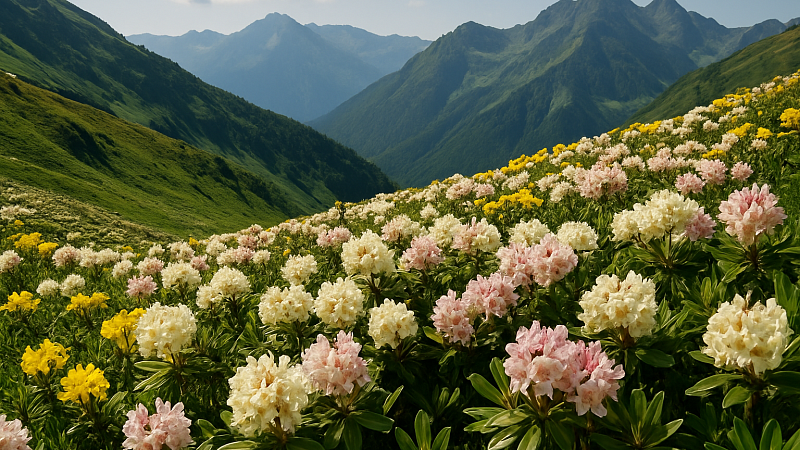 Массовое цветение рододендронов началось в горах Сочи
